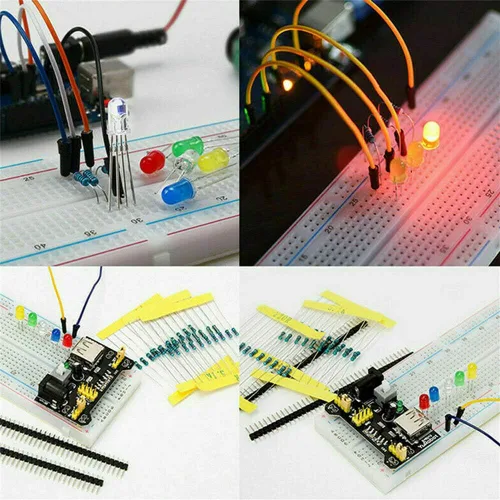 Miniatura 5 de Surtido de kit de componentes electrónicos DIY, resistencias 1818PCS, LED, triodo, condensadores, diodos, PCB, potenciómetro, resistencia variable