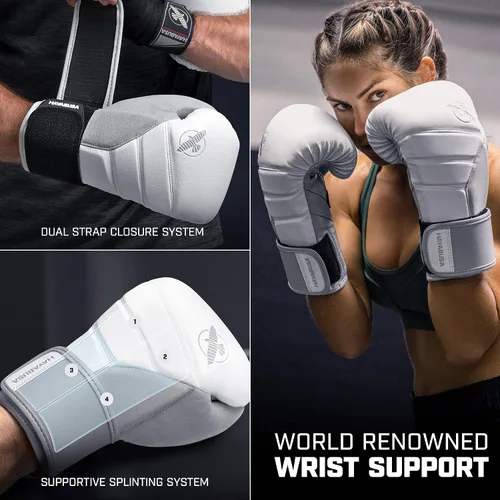 Miniatura 4 de Hayabusa T3 - Guantes de boxeo para hombre y mujer, protección de muñeca y nudillos, cierre de velcro doble X, soporte de muñeca con férulas