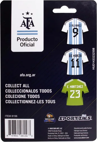 Miniatura 6 de Maccabi Art Sportzies Lionel Messi - Figura de acción de la selección nacional de Argentina, 2.5 pulgadas de alto