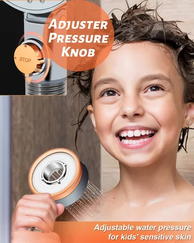 Miniatura 5 de Cabezal de ducha filtrado con spray de mano para el cuidado de la piel y el cabello, cabezales de ducha de alta presión con filtros para agua dura