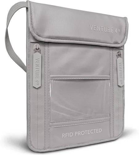 Miniatura 45 de Venture 4th bolsa de cuello de viaje con traba RFID, gris), V4-01-NP-GR