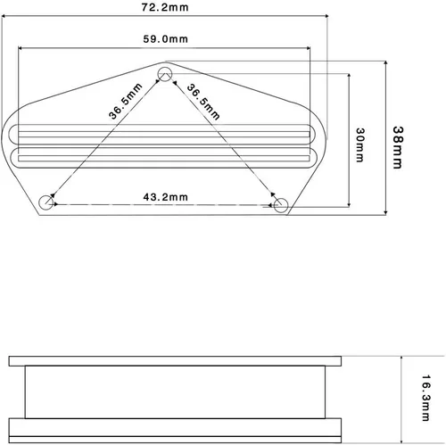 Miniatura 4 de OriPure Alnico 5 Pastillas Humbucker de doble carril caliente TL Pastilla puente 13.6K Fit TL estilo guitarra eléctrica parte Doble riel 13.6K