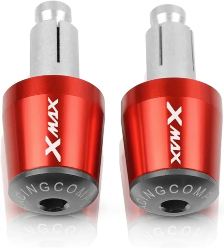 Miniatura 6 de Contrapeso motocicleta 7/8 "0.866 in manillar Grips extremo manillar tapa tapa enchufe para Yamaha Xmax X-MAX 125 250 300 400 XMAX125 XMAX250
