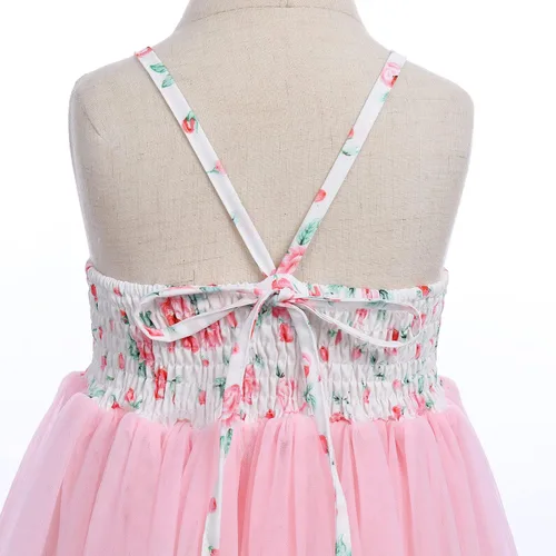 Miniatura 4 de ODASDO Vestido de tul con diadema de flores y diadema de flores