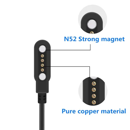 Miniatura 3 de Compatible con el cargador de reloj inteligente K52, Lamshaw 39.4 in, cable de carga USB magnético de repuesto, cable de carga compatible con LIGE