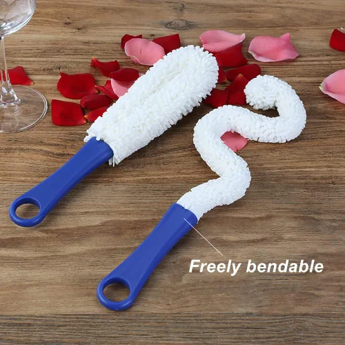 Miniatura 4 de LJDJ Cepillo de limpieza de botellas, juego de 2 tamaños diferentes, estropajo flexible para botellas, herramientas de limpieza multifunción