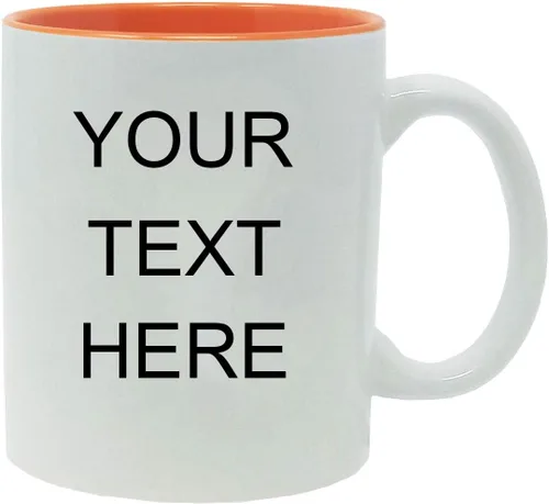 Miniatura 5 de Taza de café personalizada de cerámica blanca de 11 onzas, personalizable, color negro