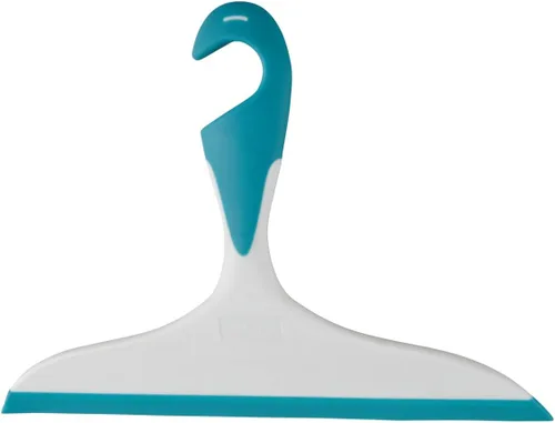 WENKO 20177100 - Escobilla de baño Loano para baño y ducha, plástico, color azul claro