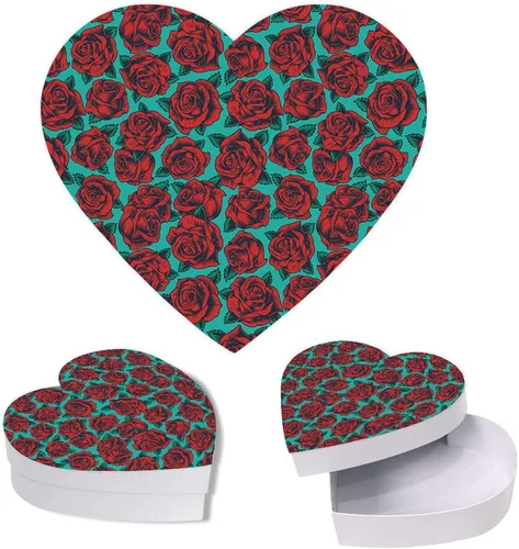 Miniatura 23 de Andaz Press Caja en forma de corazón para el día de San Valentín con tapa, divertida caja reutilizable en forma de corazón para tocino, caja de Bacon