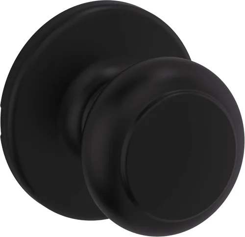 Miniatura 16 de Kwikset Cove - Pomo de puerta de privacidad interior con cerradura, manija de puerta para baño y dormitorio, pomo de puerta negro mate con cerradura