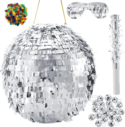 Miniatura 8 de Lewtemi Decoraciones de Fiesta de Piñata con Palo, Venda para los Ojos y Confeti para Decoraciones de Fiesta, Centro de Mesa, Accesorio para Fotos