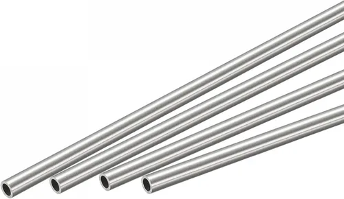 Miniatura 20 de uxcell Tubo redondo de acero inoxidable 304 0.079 in OD 0.008 in espesor de pared 11.811 in longitud 4 piezas