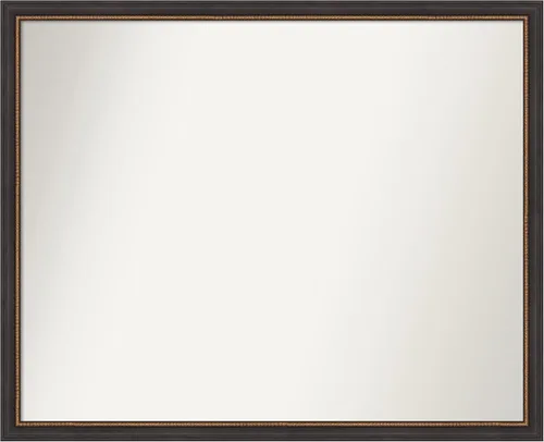 Miniatura 264 de Amanti Art Espejo de baño negro para sobre el fregadero, 23 x 23 pulgadas, espejo cuadrado negro Ashton, marco de madera tradicional mediano, se