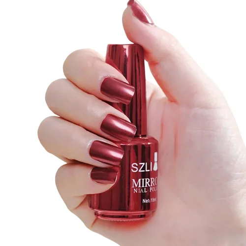 Miniatura 13 de KYDA Esmalte de uñas de espejo plateado de 0.6 fl oz, esmalte de espejo brillante brillante para arte de uñas, arte de uñas de efecto metálico