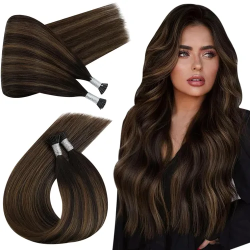 Miniatura 31 de Ugeat - Extensiones de cabello humano con microanillo, 14 pulgadas, extensiones de cabello Remy con microcuentas de 1 gm/hebra, 50 gms, extensiones