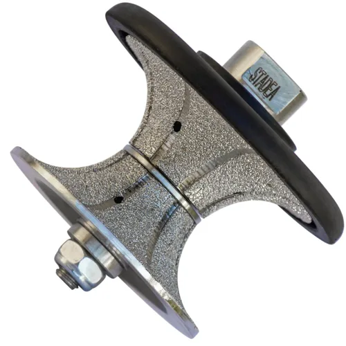 Miniatura 12 de Rueda de perfil de diamante/muela de perfil Bullnose completa 0.787 in 3/4 "de alto para amoladora pulidora azulejo granito mármol hormigón modelado