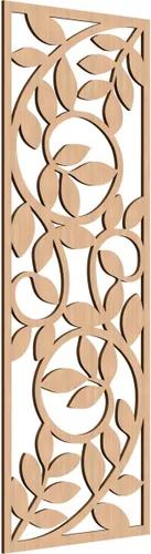 Miniatura 174 de 9 3/8"W x 24 3/8"H x 1/4"T Utica Decorativo Fretwork Madera Paneles de Pared, Abedul