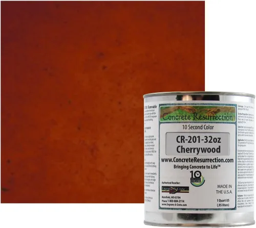 Tinte profesional para hormigón de secado rápido, fácil de usar. Tinte de acetona Concrete Resurrection de diez segundos de color, 32 onzas (madera