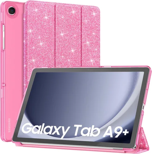 Miniatura 48 de MoKo Funda para Galaxy Tab A9+/A9 Plus de 11 pulgadas 2023, Funda Protectora Inteligente Delgada con Soporte y Carcasa Trasera Translúcida de PC