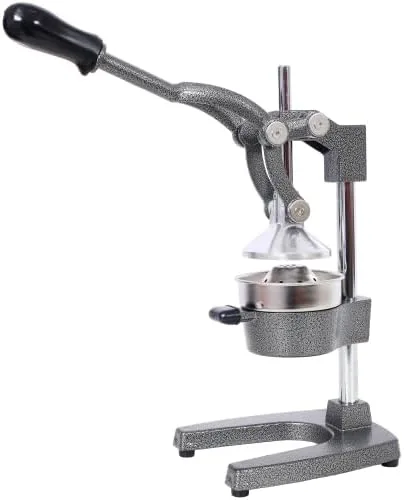 Miniatura 4 de Exprimidor de cítricos de hierro fundido, prensa manual extra grande de grado comercial, exprimidor de encimera resistente para jugo de naranja Gris