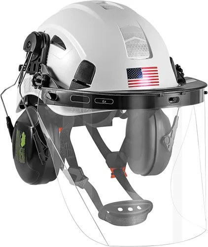 Miniatura 7 de GREEN DEVIL - Visor de malla metálica de repuesto con protector facial protector con soporte de montaje para cascos/cascos forestales/motosierras