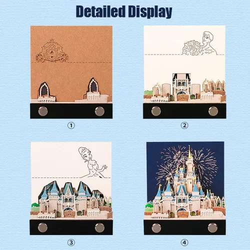 Miniatura 2 de Tastefully Bloc de notas 3D, 1 bloc de notas de arte tallado, 1 unidad, 146 hojas, para bricolaje, calcomanías creativas de dibujos animados