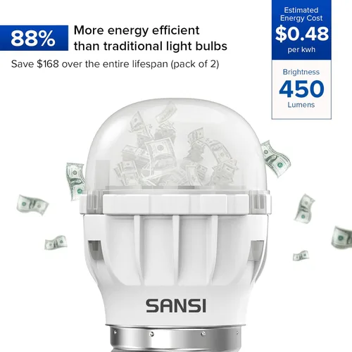 Miniatura 7 de SANSI Bombilla LED para refrigerador equivalente a 45 W, bombilla para electrodomésticos de 4 W, 450 lúmenes, 5000 K, bombilla de luz diurna