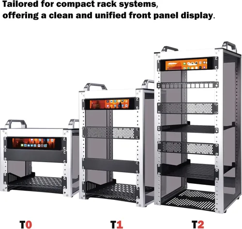 Miniatura 6 de GeeekPi Pantalla táctil LCD de 6.91 pulgadas 1424x280 1U Monitor de montaje en rack para DeskPi RackMate T0/T1/T2/T0 Plus/T1 Plus/TL1 gabinete