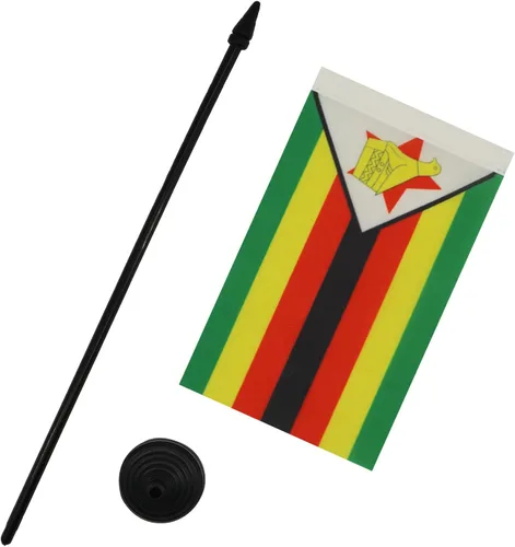 Miniatura 56 de AZ FLAG Sierra Leone Bandera de mesa 5'' x 8'' - Bandera de escritorio de Sierra Leona 21 x 14 cm - Bastón y base de plástico negro