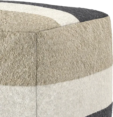 Miniatura 7 de SIMPLIHOME Claudette - Puf cuadrado de 18 pulgadas de ancho tapizado de tela acrílica otomana en multicolor, taburete bohemio, puf decorativo