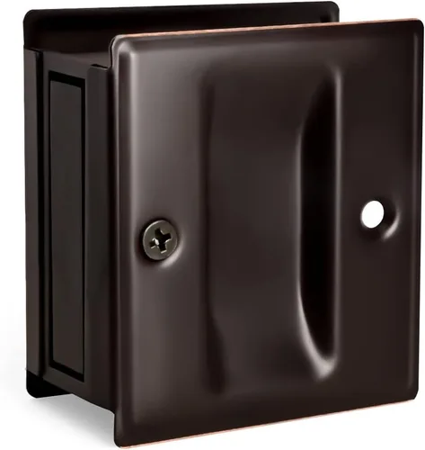 HOMOTEK Tirador de puerta de bolsillo de privacidad, sin bloqueo, reemplaza el tirador viejo o dañado para puerta corrediza, 2-3/4 x 2-1/2 pies,