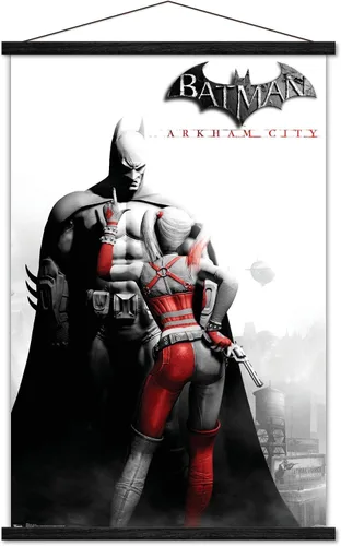 Miniatura 7 de Trends International DC Comics VIdeo Game - Póster de pared de Arkham City, arte clave, 14.725 x 22.375 pulgadas, versión enmarcada de madera