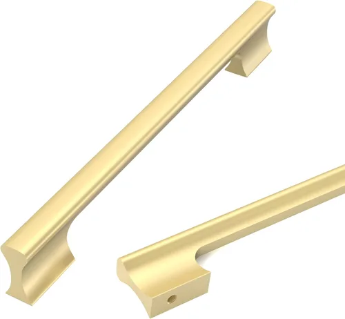 Miniatura 8 de Asidrama - Paquete de 10 manijas de gabinete de cocina color oro cepillado de 3 pulgadas (76mm), accesorios dorados para gabinetes de cocina