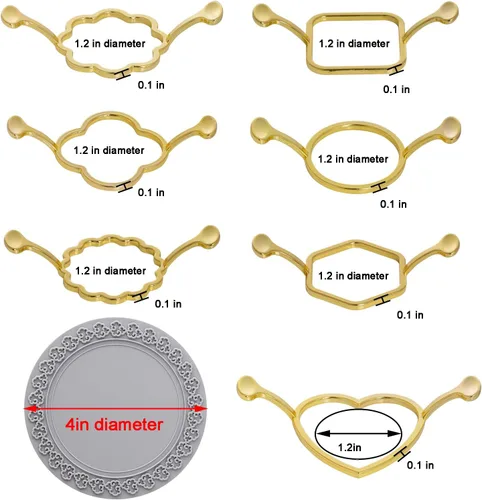 Miniatura 2 de cnomg 7 piezas de moldes de sello de cera de metal, esterilla de sellado de cera de oro, kit de moldes para invitaciones, sobres, regalos, embalaje