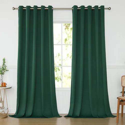Miniatura 105 de KEQIAOSUOCAI Cortinas rosa bebé de 63 pulgadas para habitación de niñas - Con aislamiento térmico que oscurece la habitación, cortinas de ventana