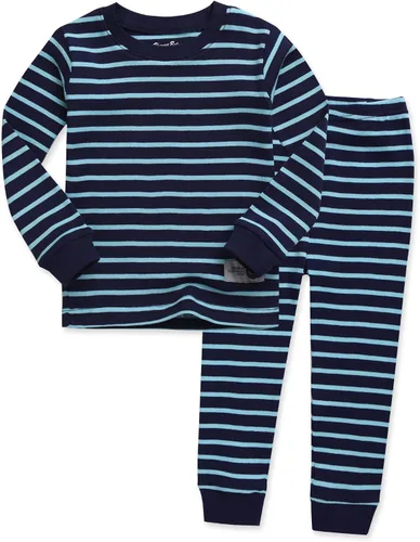 VAENAIT BABY 12M-12Y Kids Boys Girls Unisex Toddler Colorful StripeSimple Holiday Sleepwear Pajama 2pcs Set