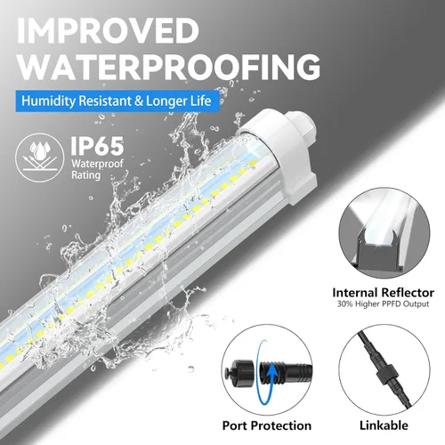 Miniatura 2 de JESLED Luces de cultivo impermeables para plantas de interior, 4 pies de espectro completo 5000K LED para inicio de semillas, plántulas y verduras