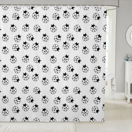 Miniatura 23 de Cortinas de ducha de vaquero occidental, cortinas de baño rústicas para niños, niñas y hombres, cortinas impermeables retro de estilo rústico con 12