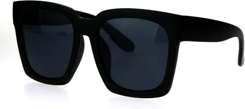 Miniatura 6 de Gafas de sol de plástico grueso con borde de cuernos de gran tamaño XXL para mujer