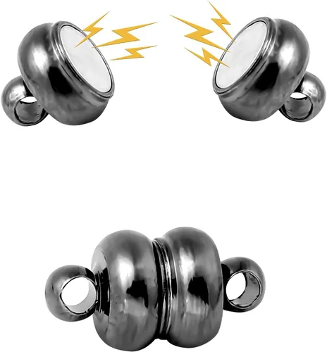 Miniatura 2 de 10 cierres magnéticos para collares, pulseras y cierres para hacer joyas, extensores magnéticos de joyería para mujeres, negro pistola