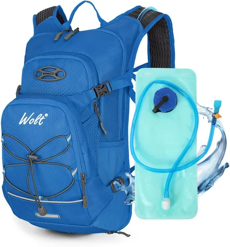 Miniatura 11 de WOLT Mochila de hidratación 18L para senderismo, mochila de agua con bolsa de agua de 2L para hombres y mujeres, paquete de hidratación para correr