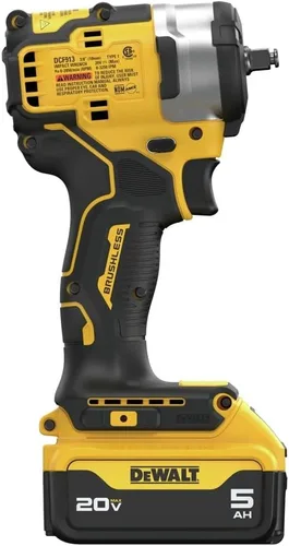 Miniatura 6 de DEWALT DCF913P2R 20V MAX sin escobillas - Llave de impacto inalámbrica de iones de litio de 3/8 pulgadas con kit de yunque de anillo de retención