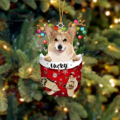 Miniatura 153 de Adorno de Navidad personalizado para perro Airedale Terrier en bolsillo de nieve, adorno para árbol de Navidad, idea de regalo para amantes