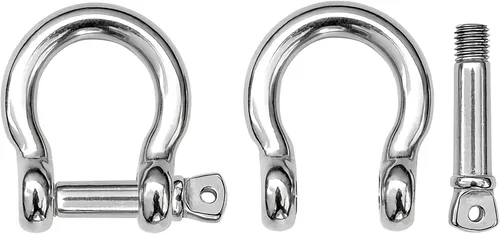 AMYSPORTS Grillete de cadena resistente Acero inoxidable Levantamiento Pin Grillete Anclaje Arco Marina Anillo Grilletes Tornillo de acero al aire