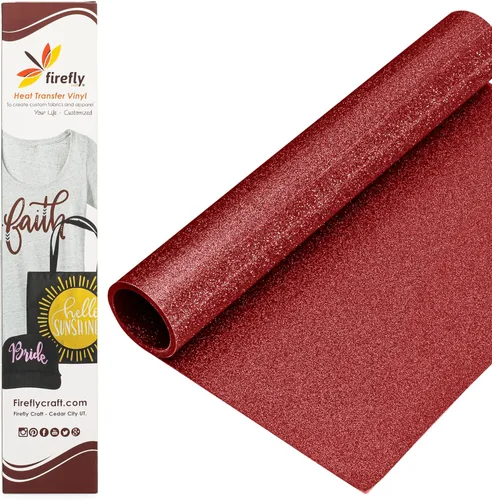 Miniatura 41 de Firefly Craft - Lámina de vinilo de transferencia de calor con purpurina turquesa HTV - Vinilo para transferencia térmica - Hojas de tela