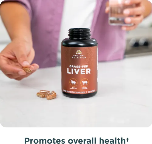 Miniatura 6 de Ancient Nutrition Suplementos de órganos, cápsulas de complejo de órganos alimentados con pasto y salvajes, hígado de carne de res y cordero, apoya