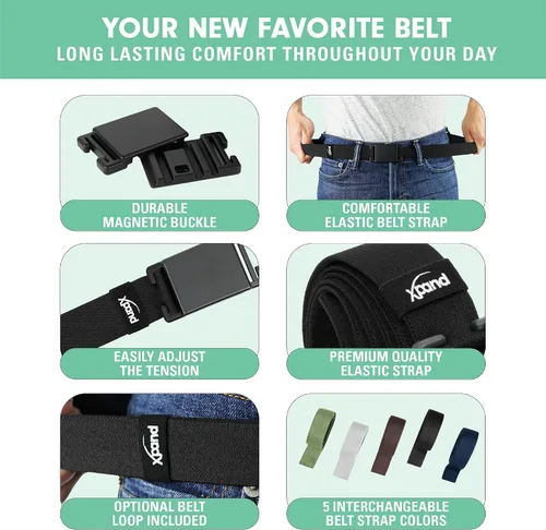 Miniatura 4 de Xpand Urban Belt - Cinturón elástico invisible con hebilla magnética de liberación rápida