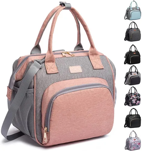 Miniatura 10 de MCBD Lonchera térmica para mujer, bolsa grande de 3 vías de transporte, mochila enfriadora reutilizable a prueba de fugas con correa ajustable