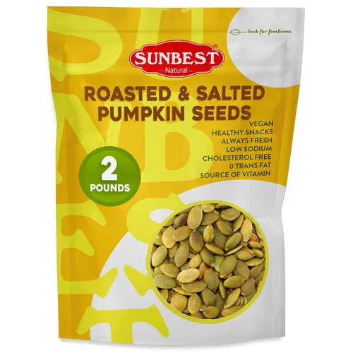 Miniatura 11 de Sunbest Natural Semillas de calabaza crudas, 5 libras, sin sal y sin cáscara, bolsa a granel, pepitas enteras, semillas de calabaza para comer