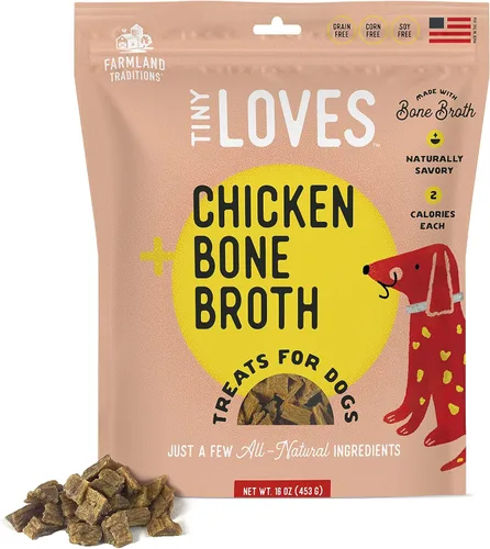 Miniatura 15 de Farmland Traditions Tiny Loves Premios de Entrenamiento de Cecina para Perros con Caldo de Huesos (Carne de Res, 32 oz.)